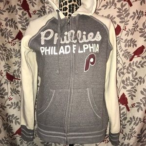 Phillies Majestic brand women’s zip up hoody